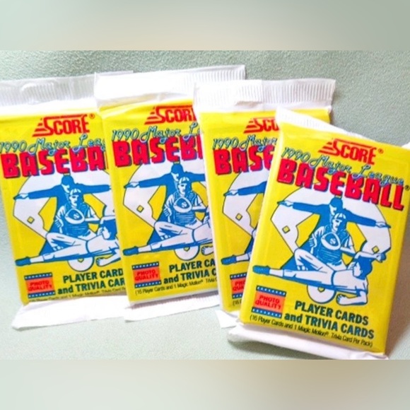Bratz Other - 1990 Score MLB baseball  5 sealed packs -possible Bo b&w, Griffey, Sosa Thomas